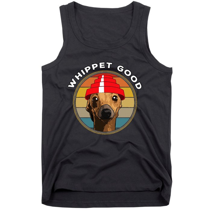 Whippet Good Funny 80S Music Dog Design Tank Top