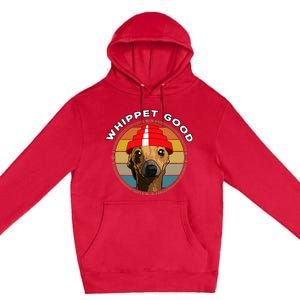 Whippet Good Funny 80S Music Dog Design Premium Pullover Hoodie