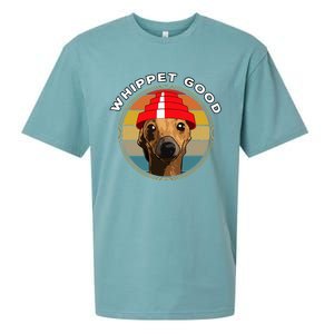 Whippet Good Funny 80S Music Dog Design Sueded Cloud Jersey T-Shirt