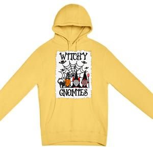 Witchy Gnomies Funny Gnome Halloween Matching Costume Gift Premium Pullover Hoodie