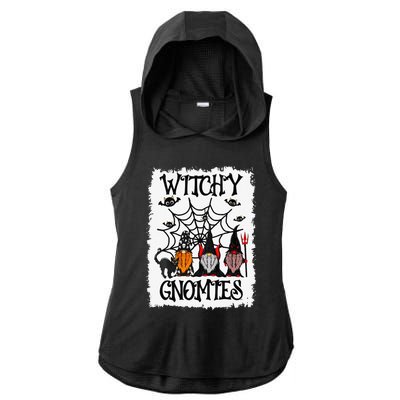 Witchy Gnomies Funny Gnome Halloween Matching Costume Gift Ladies PosiCharge Tri-Blend Wicking Draft Hoodie Tank