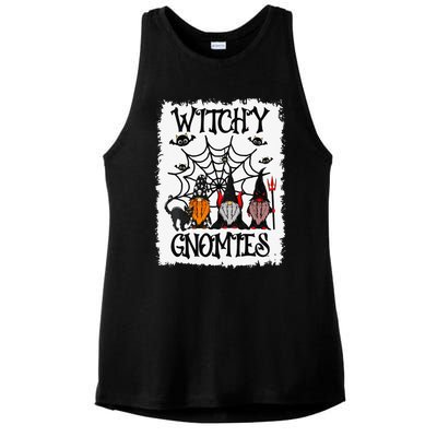 Witchy Gnomies Funny Gnome Halloween Matching Costume Gift Ladies PosiCharge Tri-Blend Wicking Tank