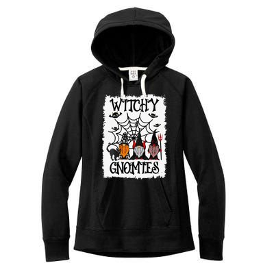 Witchy Gnomies Funny Gnome Halloween Matching Costume Gift Women's Fleece Hoodie