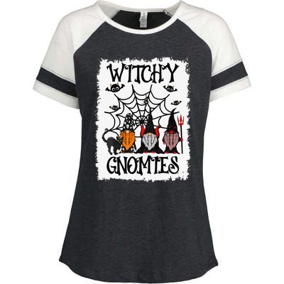 Witchy Gnomies Funny Gnome Halloween Matching Costume Gift Enza Ladies Jersey Colorblock Tee