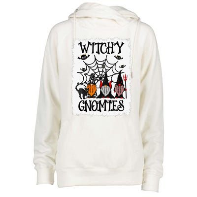 Witchy Gnomies Funny Gnome Halloween Matching Costume Gift Womens Funnel Neck Pullover Hood