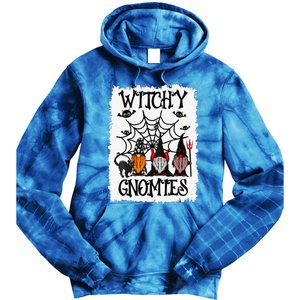 Witchy Gnomies Funny Gnome Halloween Matching Costume Gift Tie Dye Hoodie