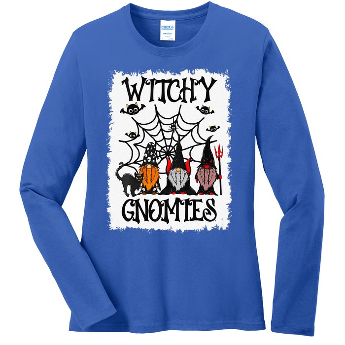 Witchy Gnomies Funny Gnome Halloween Matching Costume Gift Ladies Long Sleeve Shirt