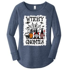 Witchy Gnomies Funny Gnome Halloween Matching Costume Gift Women's Perfect Tri Tunic Long Sleeve Shirt