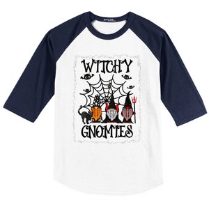 Witchy Gnomies Funny Gnome Halloween Matching Costume Gift Baseball Sleeve Shirt