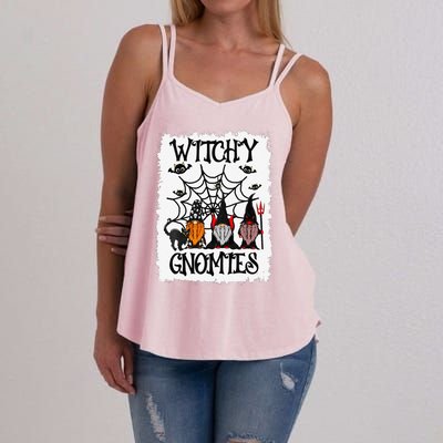 Witchy Gnomies Funny Gnome Halloween Matching Costume Gift Women's Strappy Tank