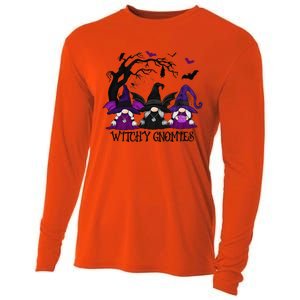 Witchy Gnomies Funny Gnome Halloween Matching Costume Cooling Performance Long Sleeve Crew