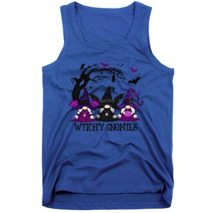 Witchy Gnomies Funny Gnome Halloween Matching Costume Tank Top