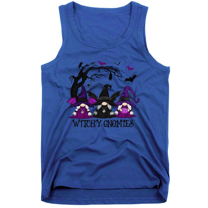 Witchy Gnomies Funny Gnome Halloween Matching Costume Tank Top