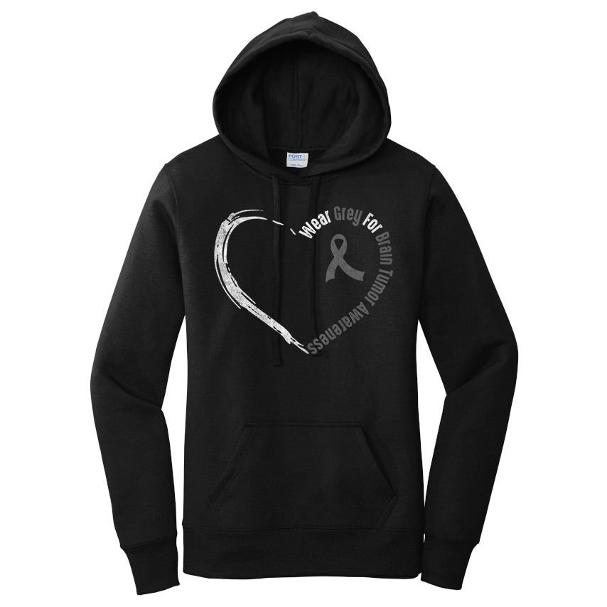 Wear Grey For Brain Tumor Awareness Brain Cancer Cool Gift Women's Pullover Hoodie