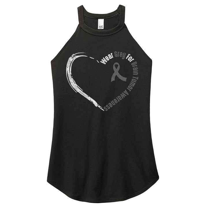 Wear Grey For Brain Tumor Awareness Brain Cancer Cool Gift Women's Perfect Tri Rocker Tank