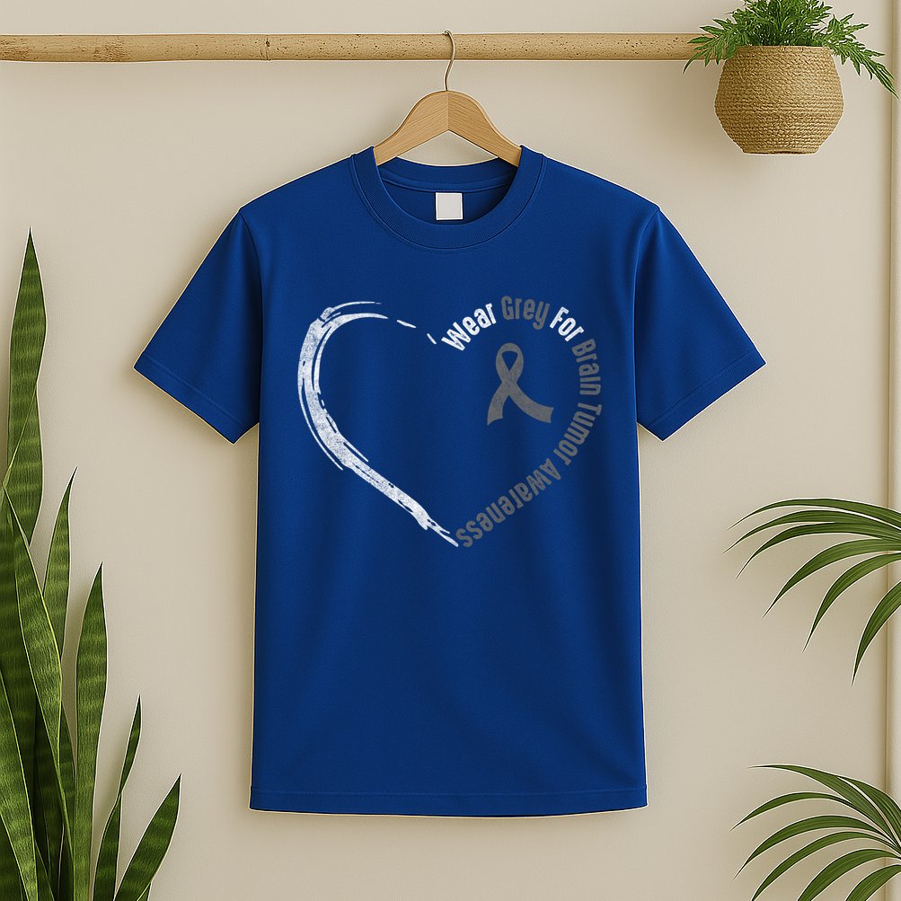 Wear Grey For Brain Tumor Awareness Brain Cancer Cool Gift T-Shirt