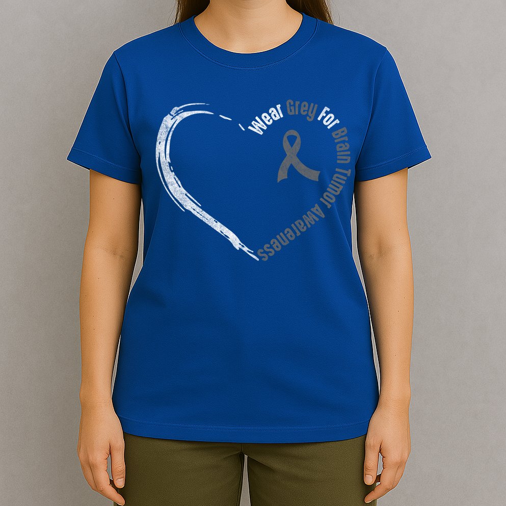 Wear Grey For Brain Tumor Awareness Brain Cancer Cool Gift T-Shirt
