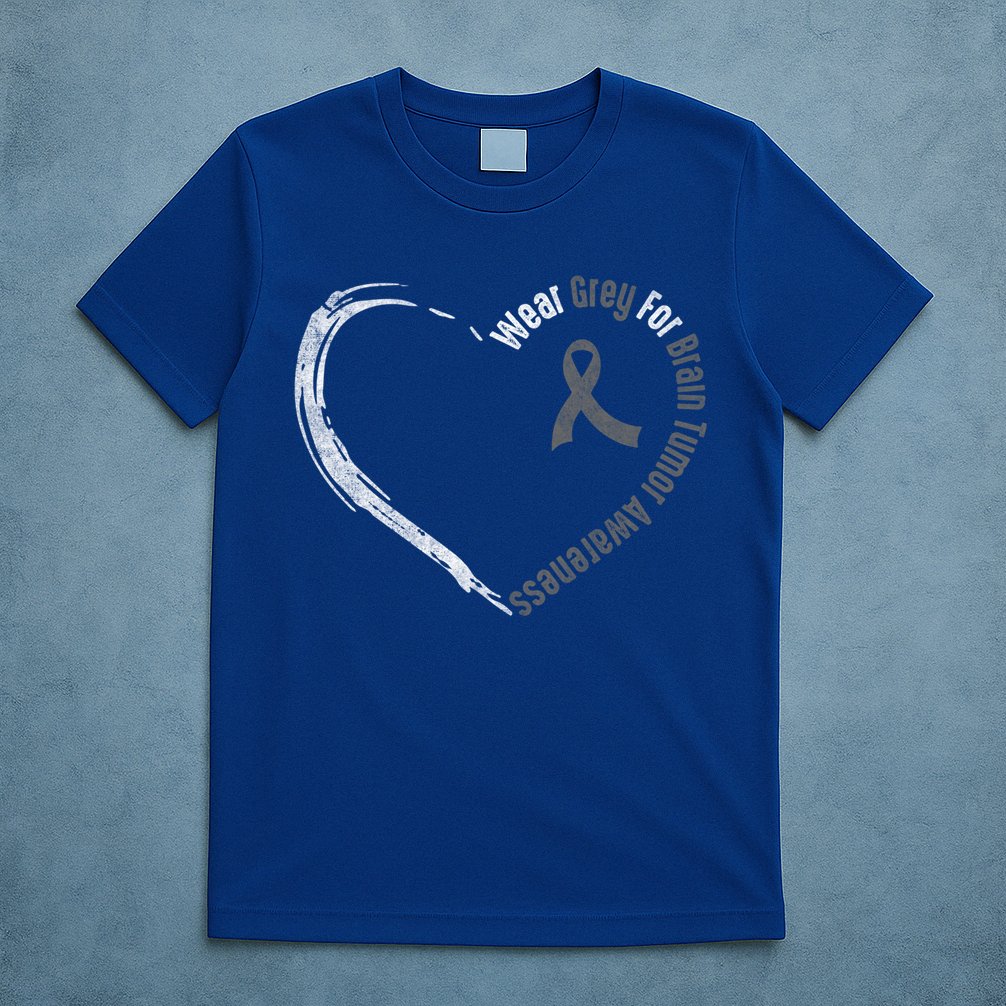 Wear Grey For Brain Tumor Awareness Brain Cancer Cool Gift T-Shirt