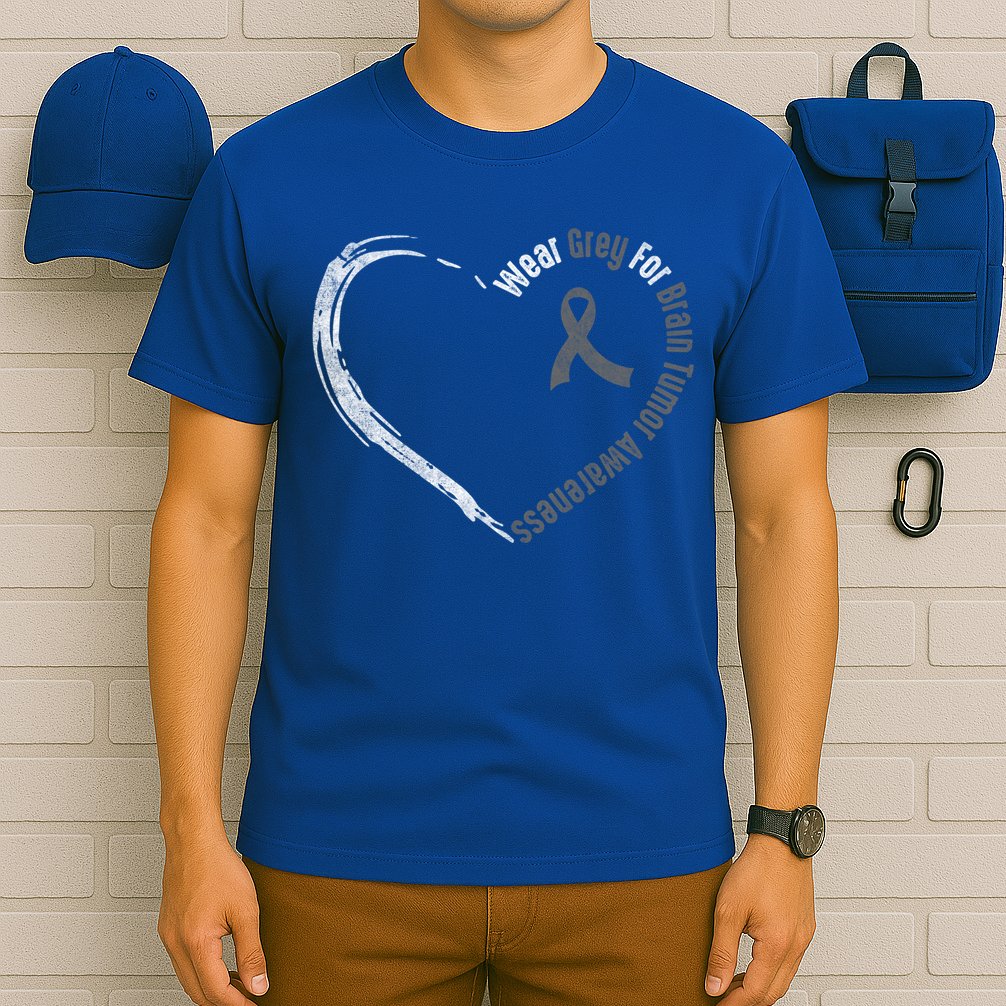 Wear Grey For Brain Tumor Awareness Brain Cancer Cool Gift T-Shirt