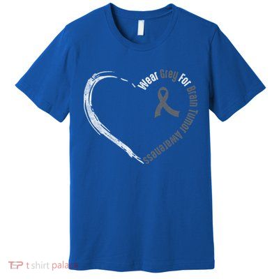 Wear Grey For Brain Tumor Awareness Brain Cancer Cool Gift Premium T-Shirt