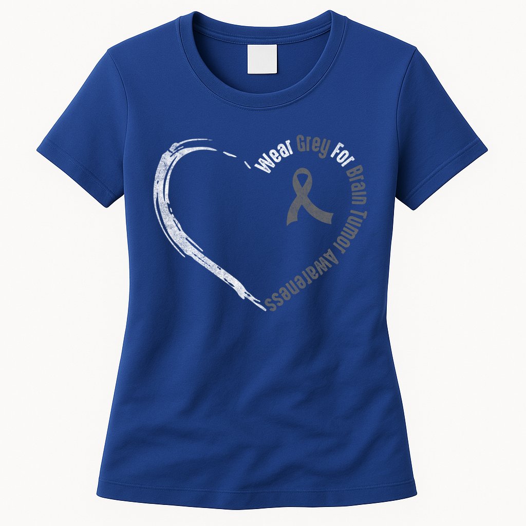 Wear Grey For Brain Tumor Awareness Brain Cancer Cool Gift Womens T-Shirt