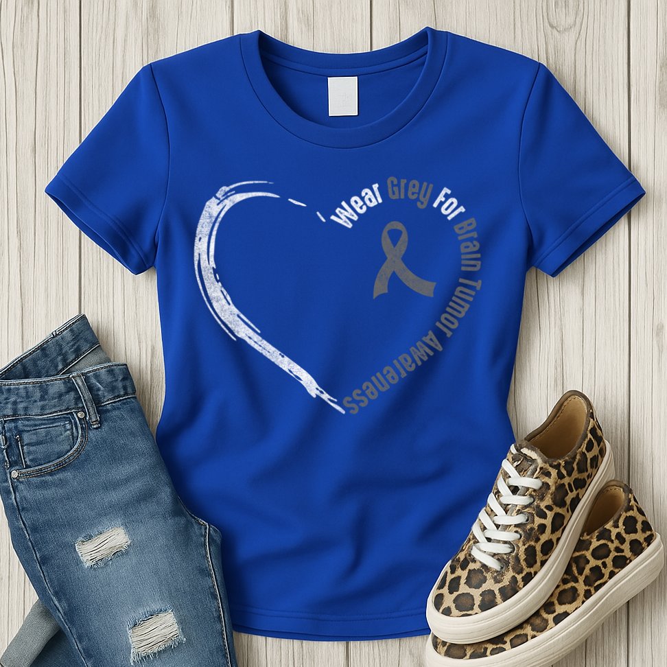 Wear Grey For Brain Tumor Awareness Brain Cancer Cool Gift Womens T-Shirt