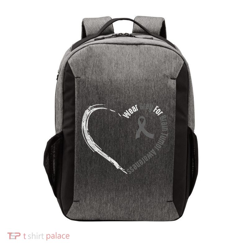 Wear Grey For Brain Tumor Awareness Brain Cancer Cool Gift Vector Backpack