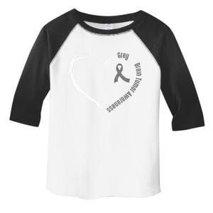 Wear Grey For Brain Tumor Awareness Brain Cancer Cool Gift Toddler Fine Jersey T-Shirt