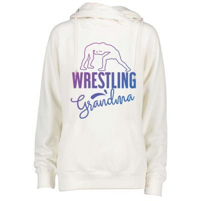 Wrestling Grandma For Wrestling Grandmother Gift Womens Funnel Neck Pullover Hood