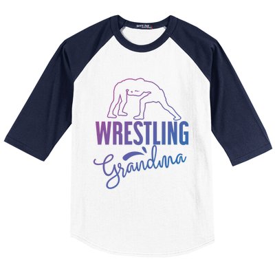 Wrestling Grandma For Wrestling Grandmother Gift Baseball Sleeve Shirt