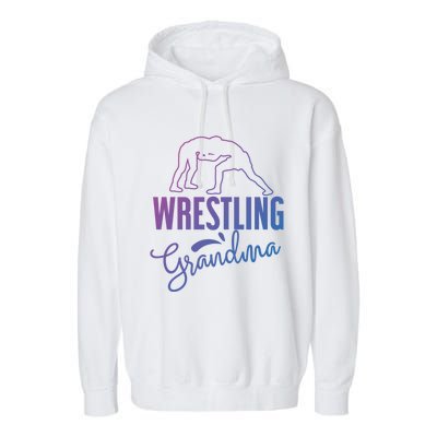 Wrestling Grandma For Wrestling Grandmother Gift Garment-Dyed Fleece Hoodie