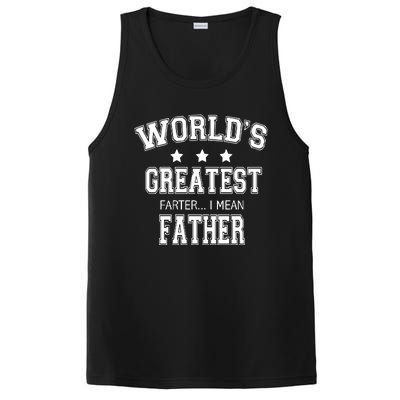 Worlds Greatest Farter Funny Fathers Day PosiCharge Competitor Tank