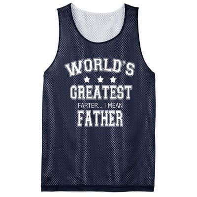 Worlds Greatest Farter Funny Fathers Day Mesh Reversible Basketball Jersey Tank