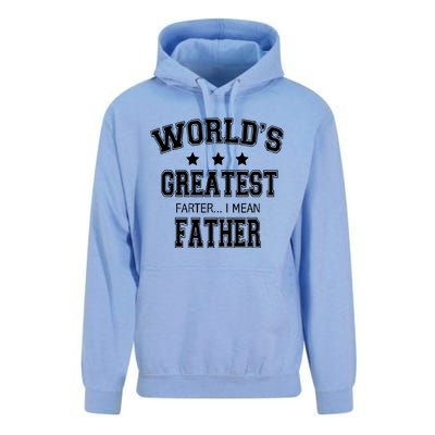 Worlds Greatest Farter Funny Fathers Day Unisex Surf Hoodie