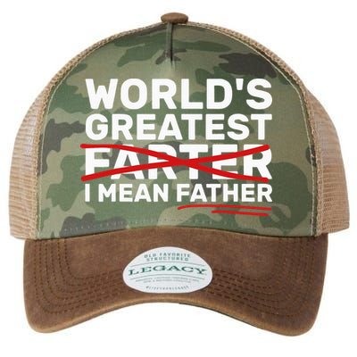 World's Greatest Farter I Mean Father Fathers Day Legacy Tie Dye Trucker Hat