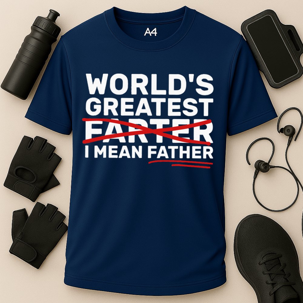 World's Greatest Farter I Mean Father Fathers Day Cooling Performance Crew T-Shirt