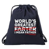 World's Greatest Farter I Mean Father Fathers Day Drawstring Bag
