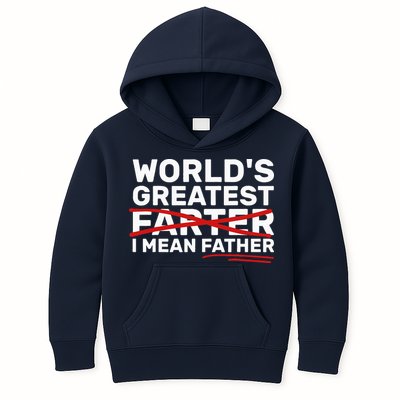 World's Greatest Farter I Mean Father Fathers Day Kids Hoodie