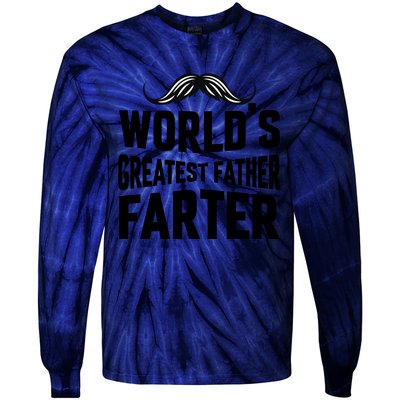 WorldS Greatest Father Farter Graphic Tie-Dye Long Sleeve Shirt