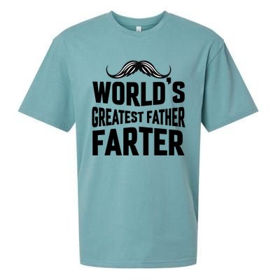 WorldS Greatest Father Farter Graphic Sueded Cloud Jersey T-Shirt