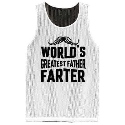 WorldS Greatest Father Farter Graphic Mesh Reversible Basketball Jersey Tank