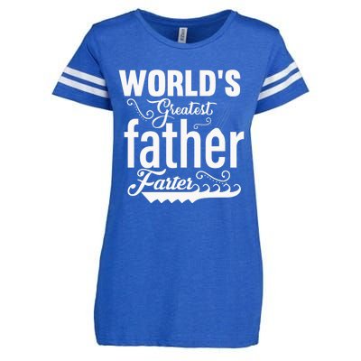 WorldS Greatest Father And Farter Enza Ladies Jersey Football T-Shirt