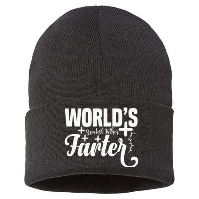 WorldS Greatest Father Farter Sustainable Knit Beanie