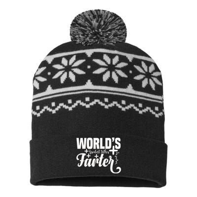 WorldS Greatest Father Farter USA-Made Snowflake Beanie