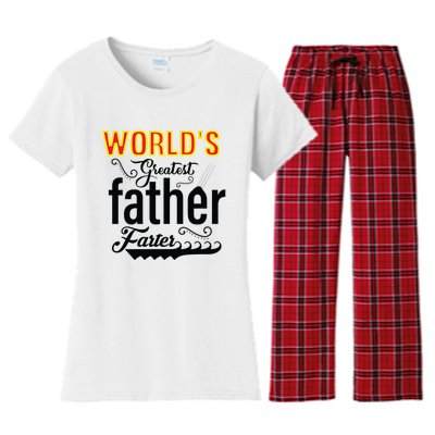 WorldS Greatest Father And Farter Women's Flannel Pajama Set