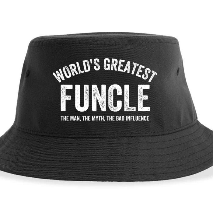 Worlds Greatest Funcle Funny Uncle Sarcastic Family Funny Uncle Best Uncle Sustainable Bucket Hat