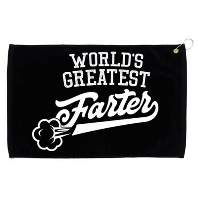 WorldS Greatest Farter Fart Dad Joke FatherS Day Great Gift Grommeted Golf Towel