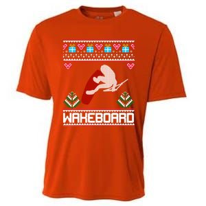 Wakeboard Gift Funny Christmas Funny Gift Cooling Performance Crew T-Shirt