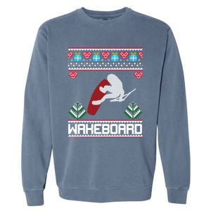 Wakeboard Gift Funny Christmas Funny Gift Garment-Dyed Sweatshirt