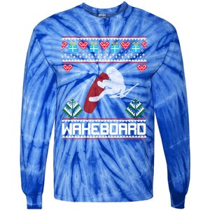 Wakeboard Gift Funny Christmas Funny Gift Tie-Dye Long Sleeve Shirt